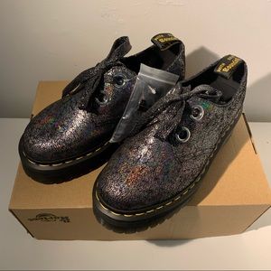 Dr. Martens Black Iridescent Platform Shoes
